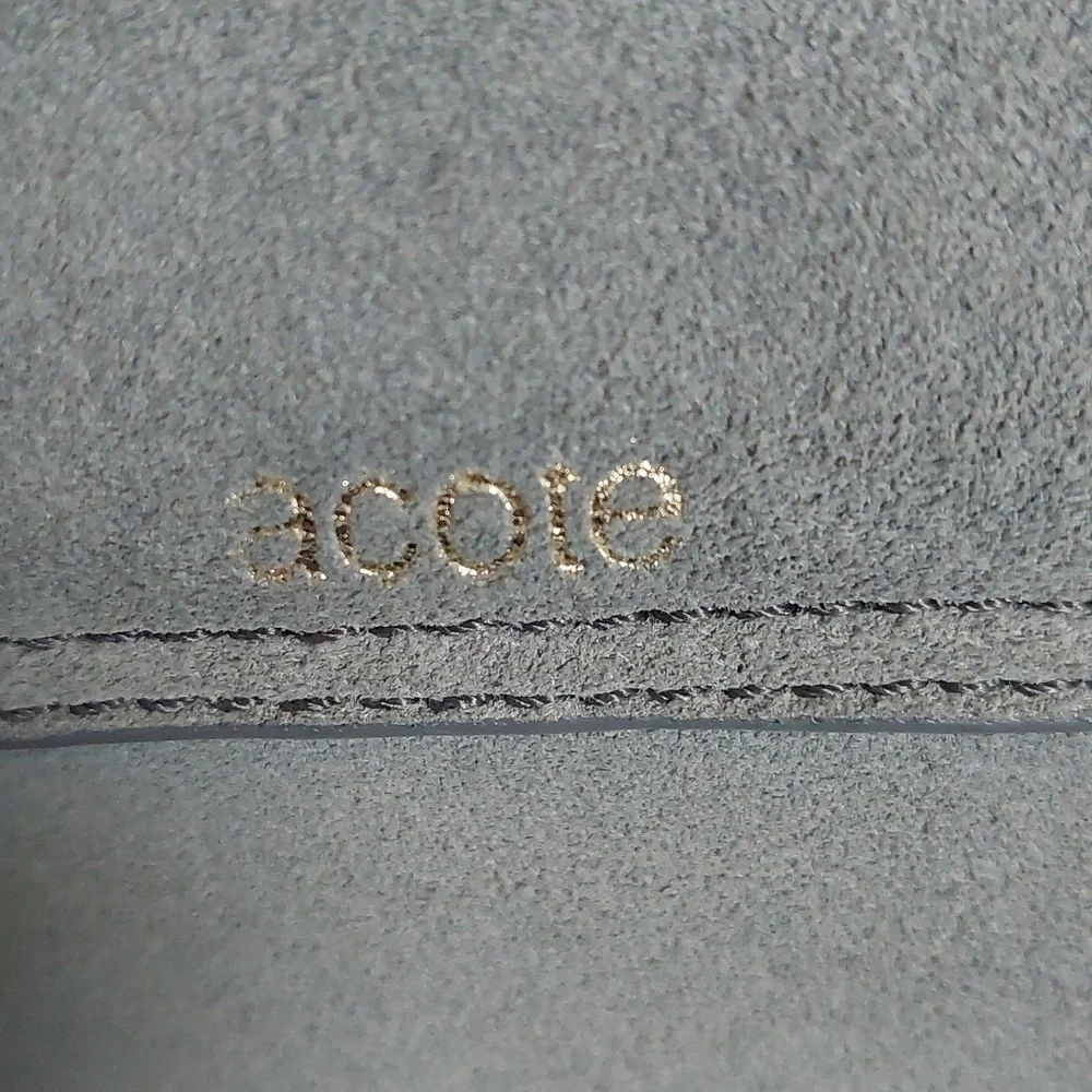 Acote suede grayish blue bag. - Picture 4 of 11
